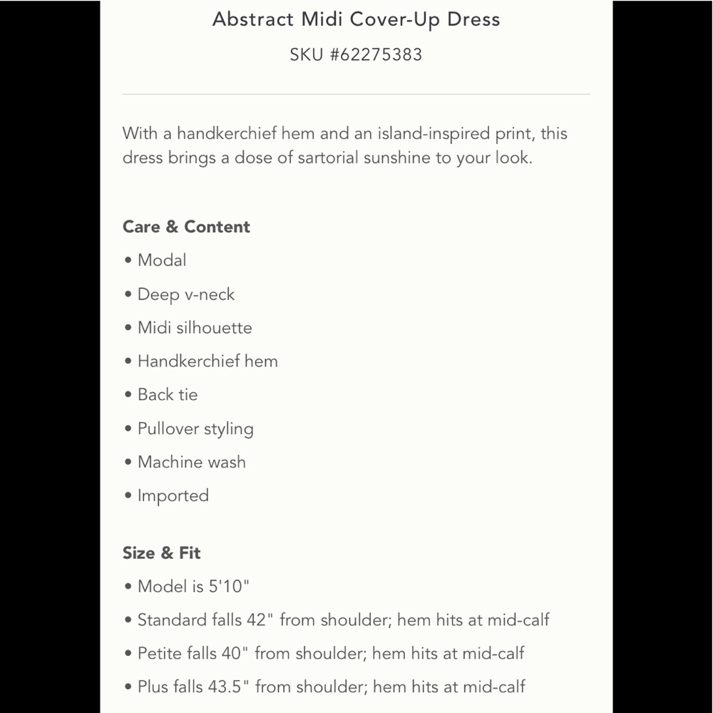 Abstract Midi Cover Up Dress Small - Picture 10 of 10